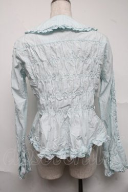 画像2: metamorphose / フリルカラーブラウス  サックス S-25-07-10-028-ME-BL-HR-ZS