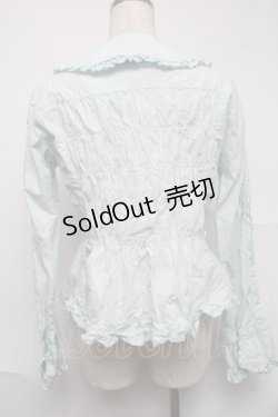 画像2: metamorphose / フリルカラーブラウス  サックス S-25-07-10-028-ME-BL-HR-ZS