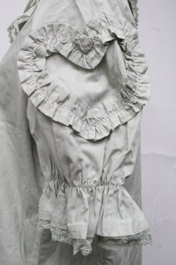 画像3: Chalmiere / ハートフリルパフ袖ブラウス  グリーン S-25-07-10-029-AX-BL-HR-ZS