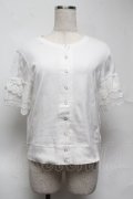 Jane Marple / カットソーカーディガン  白 S-25-07-13-001-JM-TO-AS-ZT070