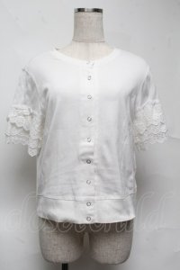 Jane Marple / カットソーカーディガン  白 S-25-07-13-001-JM-TO-AS-ZT070