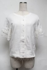 画像1: Jane Marple / カットソーカーディガン  白 S-25-07-13-001-JM-TO-AS-ZT070 (1)