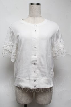 画像1: Jane Marple / カットソーカーディガン  白 S-25-07-13-001-JM-TO-AS-ZT070