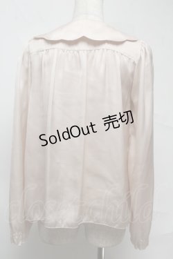 画像2: an another angelus / 襟刺繍サテンブラウス  ベージュ S-25-07-13-005-CA-TO-HR-ZS