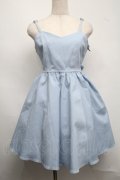 lilLilly / バックリボンデニムワンピース  サックス S-25-07-13-051-LO-OP-AS-ZS