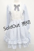 Pina sweetcollection / ローズジャガードワンピース  サックス S-25-07-13-054-LO-OP-HR-ZS