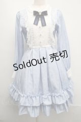 Pina sweetcollection / ローズジャガードワンピース  サックス S-25-07-13-054-LO-OP-HR-ZS