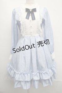 Pina sweetcollection / ローズジャガードワンピース  サックス S-25-07-13-054-LO-OP-HR-ZS