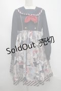 To Alice / うさぎプリントワンピース  紺 S-25-07-13-056-LO-OP-HR-ZS
