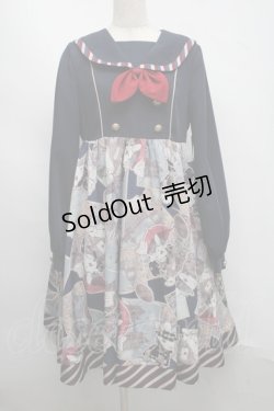 画像1: To Alice / うさぎプリントワンピース  紺 S-25-07-13-056-LO-OP-HR-ZS