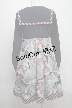 画像2: To Alice / うさぎプリントワンピース  紺 S-25-07-13-056-LO-OP-HR-ZS