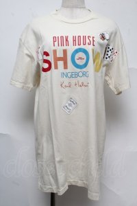 Karl Helmut / ロゴｘトランププリントTシャツ  キナリ S-25-07-13-007-EL-TO-HR-ZT083