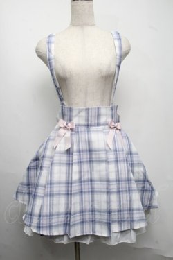 画像1: Amavel / Dreaming Ribbonサイドプリーツチェックスカート  ブルーｘピンク S-25-07-13-067-CA-SK-HR-ZS
