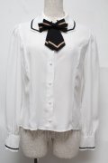 Innocent World White / リボンタイ付きブラウス  白 S-25-07-13-008-IW-BL-AS-ZS