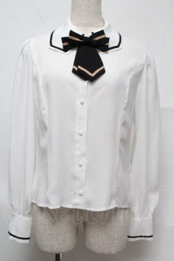 画像1: Innocent World White / リボンタイ付きブラウス  白 S-25-07-13-008-IW-BL-AS-ZS