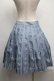 画像2: Jane Marple / Ribbon jacquard stripe 2Faceスカート  ブルーグレイ S-25-07-13-068-JM-SK-HR-ZT051 (2)