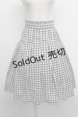 F i.n.t / ギンガムチェックスカート  黒ｘ白 S-25-07-13-071-CA-SK-HR-ZS