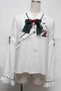 Amavel / 千代紙あそびの折鶴ブラウス  白ｘグリーン S-25-07-13-011-CA-BL-AS-ZS