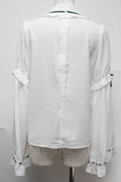画像2: Amavel / 千代紙あそびの折鶴ブラウス  白ｘグリーン S-25-07-13-011-CA-BL-AS-ZS