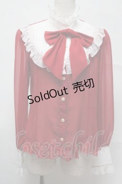 画像1: Angelic Pretty / シフォン切替ピンタックブラウス  赤 S-25-07-13-023-AP-BL-HR-ZT051