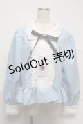 Cherirulu Chocola / マルエリシャツブラウス 3L サックス S-25-07-13-030-LO-BL-HR-ZS
