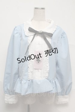 画像1: Cherirulu Chocola / マルエリシャツブラウス 3L サックス S-25-07-13-030-LO-BL-HR-ZS