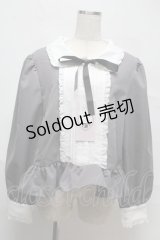 Cherirulu Chocola / マルエリシャツブラウス 3L グレー S-25-07-13-033-LO-BL-HR-ZS