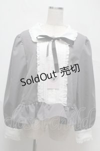 Cherirulu Chocola / マルエリシャツブラウス 3L グレー S-25-07-13-033-LO-BL-HR-ZS