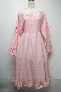Cherirulu Chocola / 襟レースフリルワンピース 3L ピンク S-25-07-13-043-LO-OP-HR-ZS