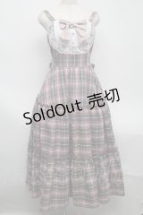 Lovely Tency / TT*ALS*リボンジャンパースカート LL ピンク S-25-07-13-047-LO-OP-HR-ZS