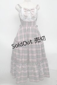 Lovely Tency / TT*ALS*リボンジャンパースカート LL ピンク S-25-07-13-047-LO-OP-HR-ZS