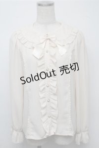 axes femme kawaii / ローズレースブラウス  ベージュ S-25-07-14-035-AX-BL-HR-ZS