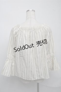 画像2: axes femme / ベルト付きストライプブラウス  キナリ S-25-07-14-036-AX-BL-HR-ZS