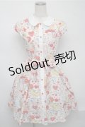 Shirley Temple / アンティークハートフルシャツワンピース 160 白ｘ赤 S-25-07-14-042-ET-OP-AS-ZS