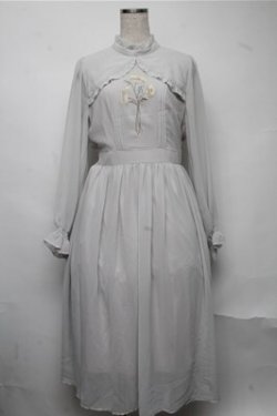 画像1: Fi.n.t / ポピーブーケ刺繍シアーワンピース【洗える】  ライトグレー S-25-07-14-045-CA-OP-HR-ZS