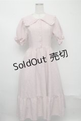 m petit by misako / ギンガムチェックワンピース  ピンク S-25-07-14-046-LO-OP-AS-ZS