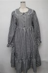 画像1: FLC / 星名桜子/ギンガムチェックワンピース L 黒ｘ白 S-25-07-14-048-LO-OP-AS-ZS (1)