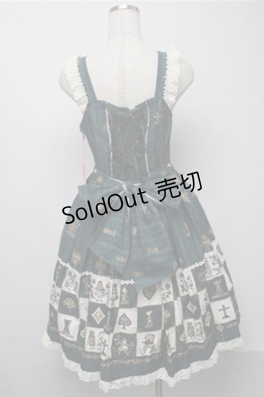 画像2: BABY,THE STARS SHINE BRIGHT / チェスアリス〜あの日の私の宝物〜柄ジャンパースカートI  グリーン S-25-07-14-057-BA-OP-HR-ZS (2)