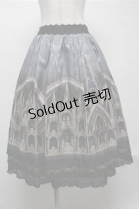 axes femme kawaii / クラシックカテドラルスカート  黒 S-25-07-14-064-AX-SK-HR-ZS