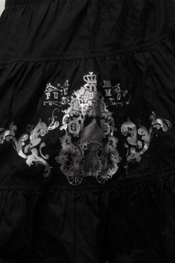 画像3: PUTUMAYO / ロゴプリントバックティアードスカート  黒 S-25-07-14-065-PT-SK-HR-ZS