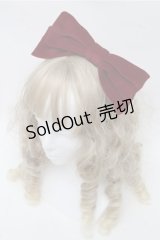 Moi-meme-Moitie / 別珍リボンカチューシャ  ワイン S-25-07-14-007-MO-AC-AS-ZS