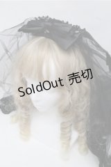 GOTH / ベール付きリボンコーム  黒 S-25-07-14-008-GO-AC-AS-ZS