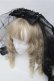 画像1: GOTH / ベール付きリボンコーム  黒 S-25-07-14-008-GO-AC-AS-ZS (1)