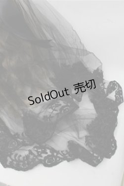 画像3: GOTH / ベール付きリボンコーム  黒 S-25-07-14-008-GO-AC-AS-ZS