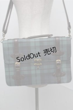 画像1: Fi.n.t / トランク風ミニサッチェルバッグ  グリーンｘ紺 S-25-07-14-020-CA-BG-AS-ZS