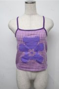 Candy Stripper / FLOWER BEAR GINGHAM CAMISOLE  紫 S-25-07-14-021-PU-TO-AS-ZS