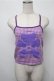 画像1: Candy Stripper / FLOWER BEAR GINGHAM CAMISOLE  紫 S-25-07-14-021-PU-TO-AS-ZS (1)