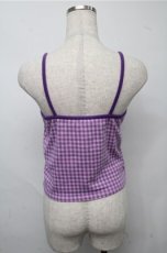 画像2: Candy Stripper / FLOWER BEAR GINGHAM CAMISOLE  紫 S-25-07-14-021-PU-TO-AS-ZT077 (2)