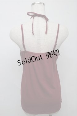 画像2: axes femme / ホルター付きガーデンキャミ  ワイン S-25-07-14-022-AX-TO-HR-ZS