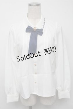 画像1: Amavel / Secret Schoolシャツカラーブラウス  白 S-25-07-14-028-CA-BL-HR-ZS